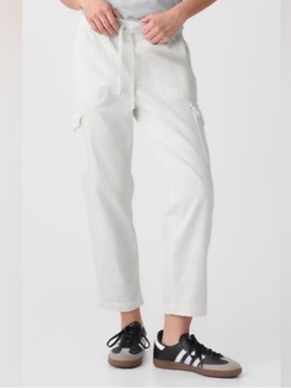 GAP Denim Easy Jean Straight Leg Cargo Style White Size Small